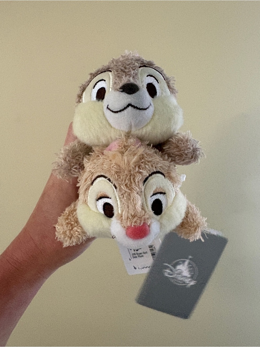 NWT Disney Store Japan Chip and Dale Plush Keychains